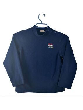 MIKI HOUSE Navy Mock Neck Long Sleeve Fleece 6YR